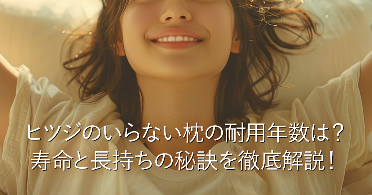 ヒツジのいらない枕の耐用年数は？寿命と長持ちの秘訣を徹底解説！_001