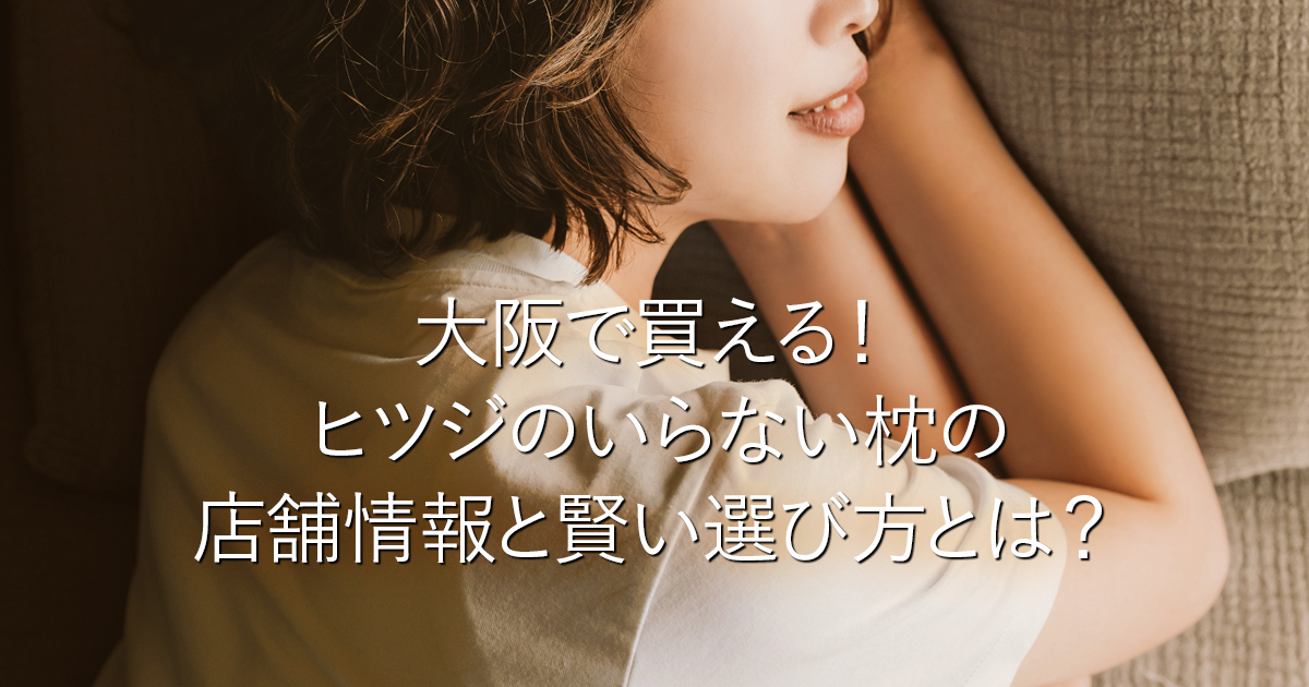 大阪で買える！ヒツジのいらない枕の店舗情報と賢い選び方とは？_001