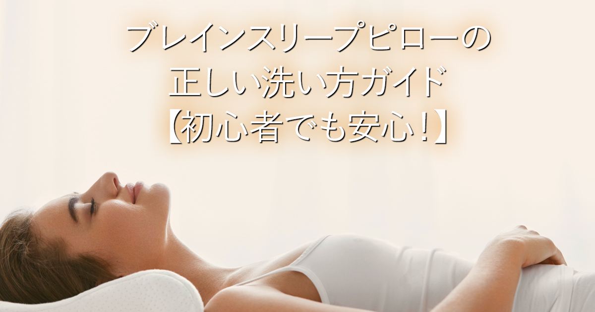 ブレインスリープピローの正しい洗い方ガイド【初心者でも安心！】_001