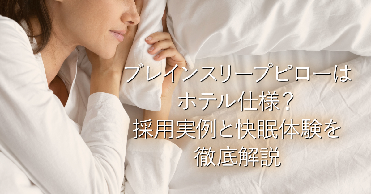 ブレインスリープピローはホテル仕様？採用実例と快眠体験を徹底解説_001