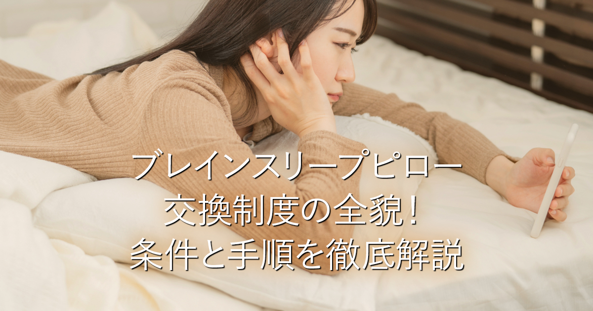 ブレインスリープピロー交換制度の全貌！条件と手順を徹底解説_001