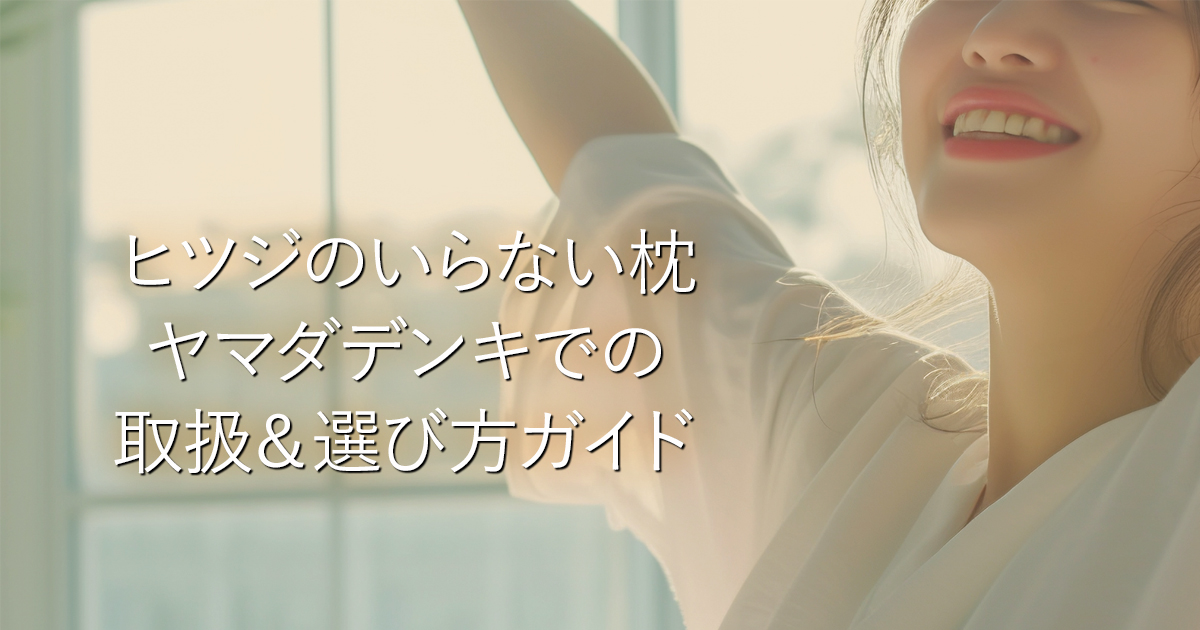 ヒツジのいらない枕　ヤマダデンキでの取扱＆選び方ガイド_001
