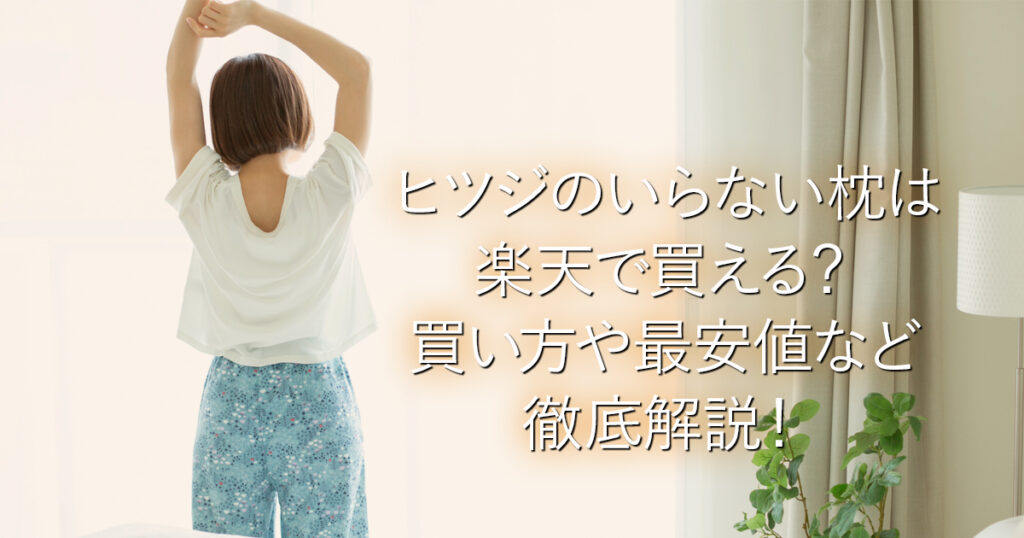 ヒツジのいらない枕は楽天で買える？買い方や最安値など徹底解説！_001