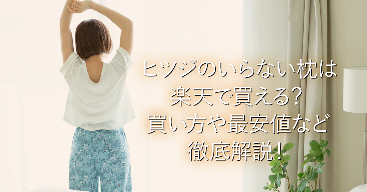 ヒツジのいらない枕は楽天で買える？買い方や最安値など徹底解説！_001