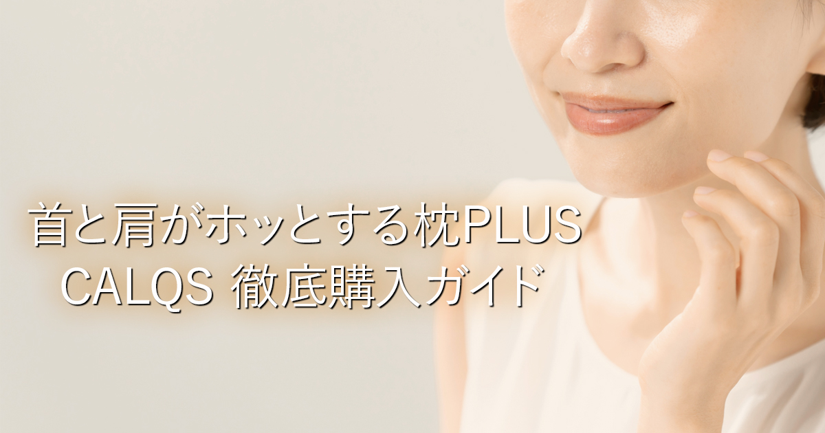 首と肩がホッとする枕PLUS CALQS 徹底購入ガイド_001