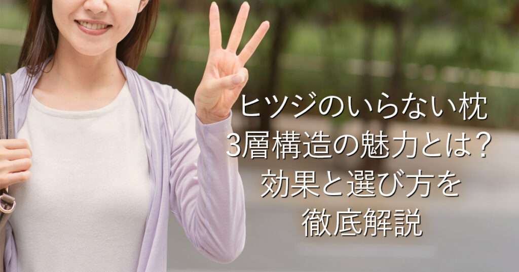 ヒツジのいらない枕3層構造の魅力とは？効果と選び方を徹底解説_001