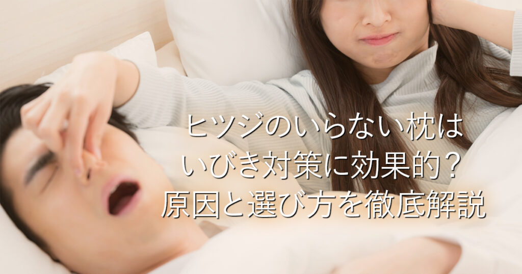 ヒツジのいらない枕はいびき対策に効果的？原因と選び方を徹底解説_001