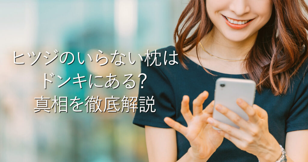ヒツジのいらない枕はドンキにある？真相を徹底解説_001